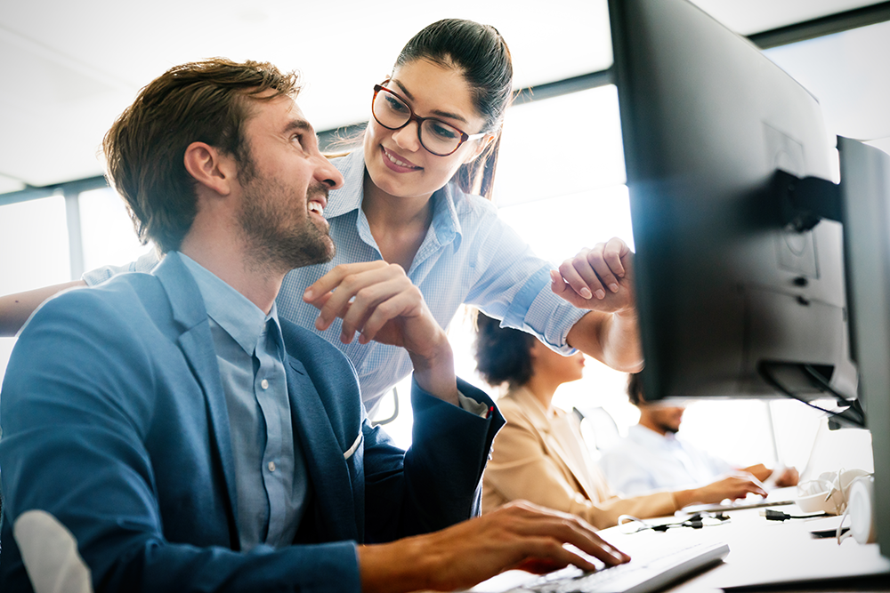 Professionals discussing AWS managed services